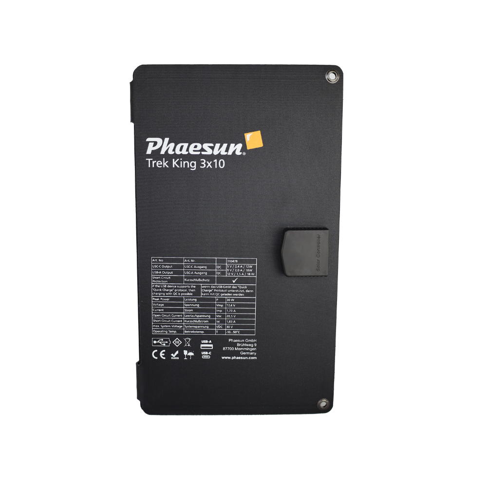 Σετ φωτοβολταϊκών Phaesun Trek King 3x10