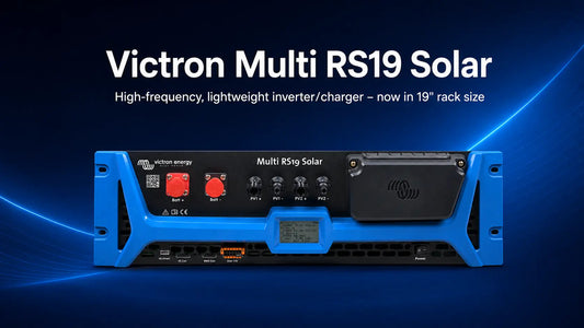 Victron Multi RS19 Solar: High-frequency, lightweight inverter/charger in 19" rack size