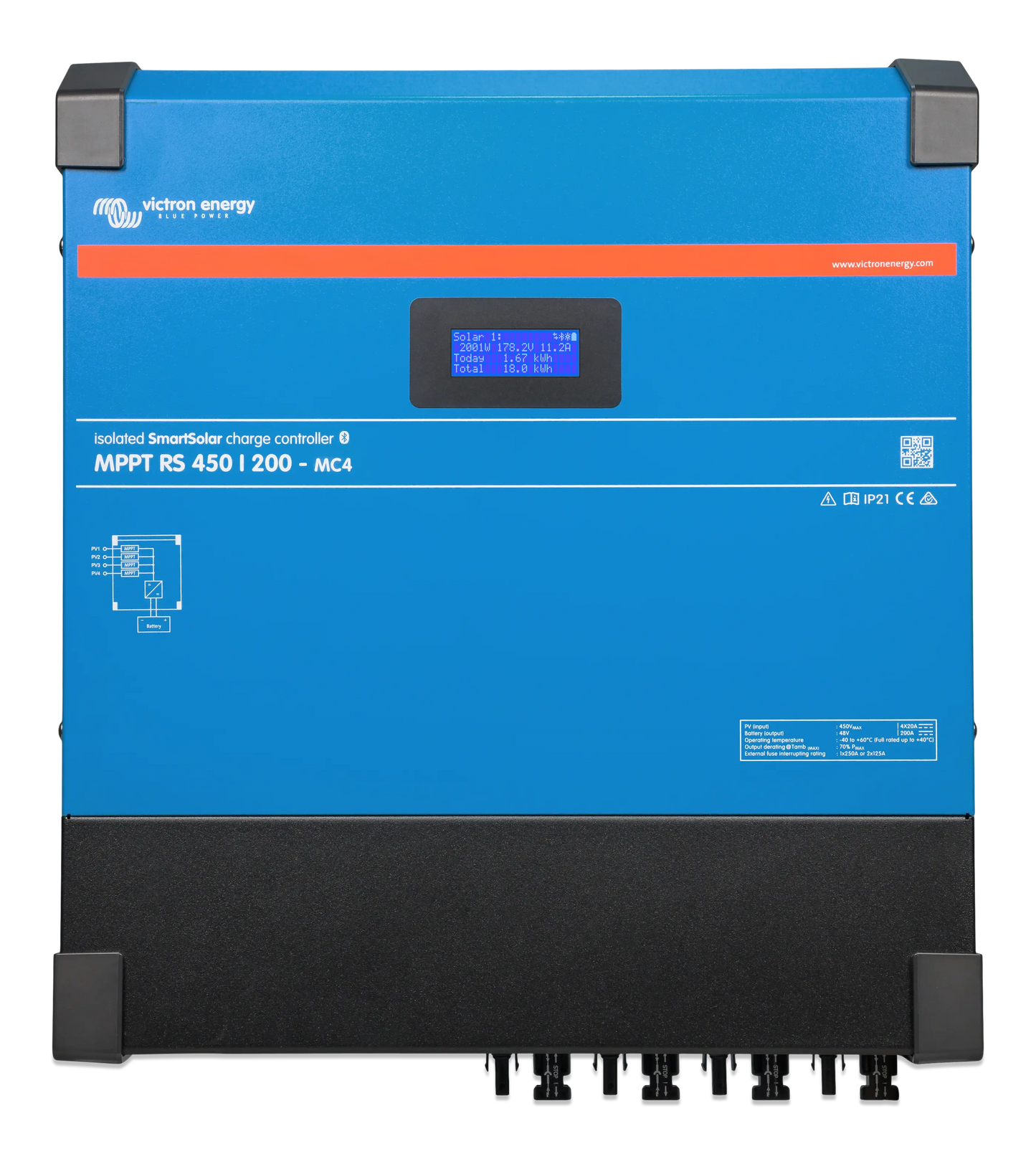 Régulateur de charge solaire MPPT Victron SmartSolar MPPT RS 450/200-MC4