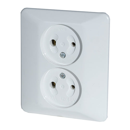 DC Flush Type Double Surface Socket 12 - 48 V