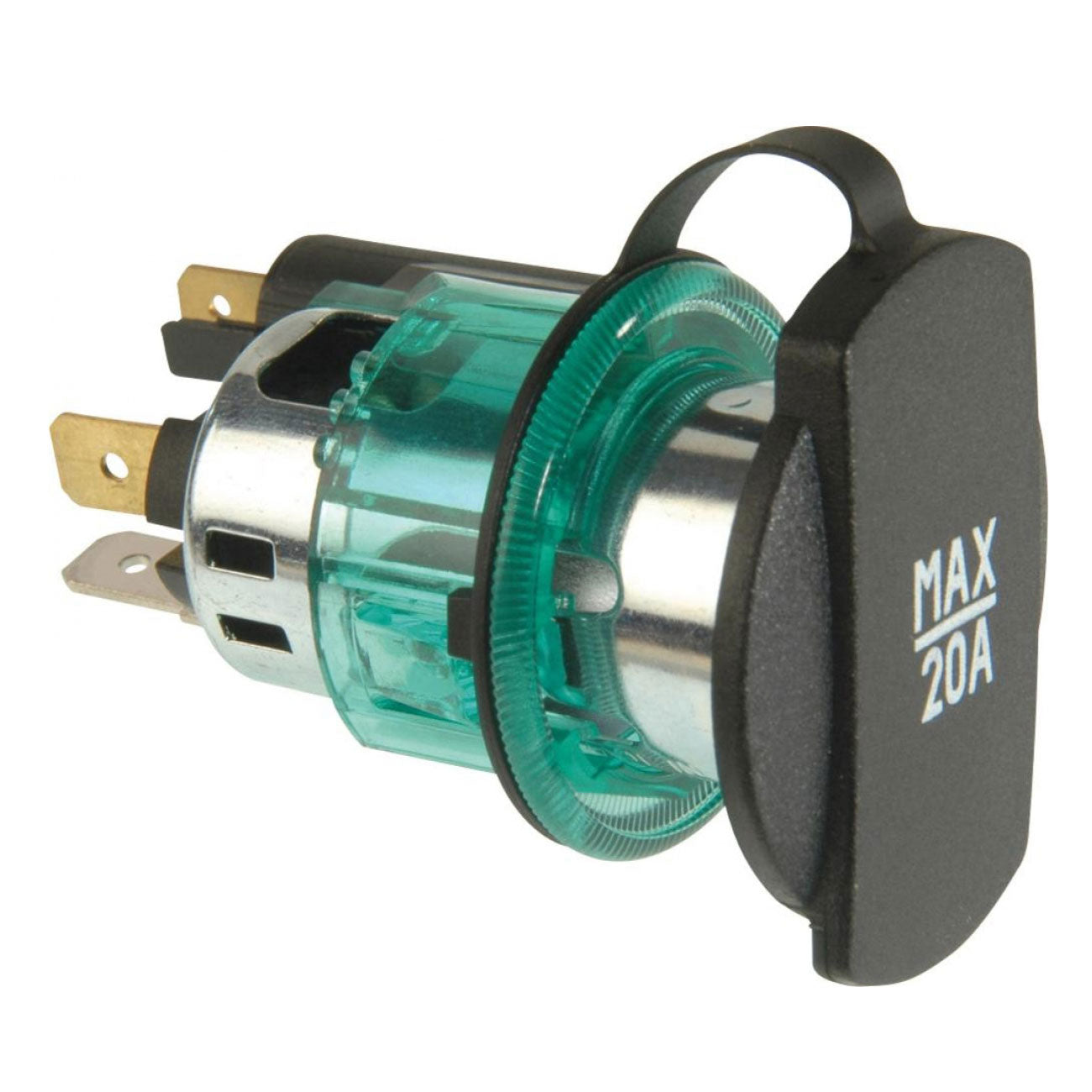 Manchon adaptateur de prise de courant allume-cigare vert 20A 12-24V