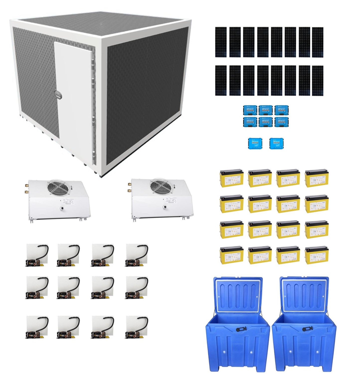 Solar Cold Room SelfChill DC | 20m³ | 10°C | 250 kg/day | 45°C